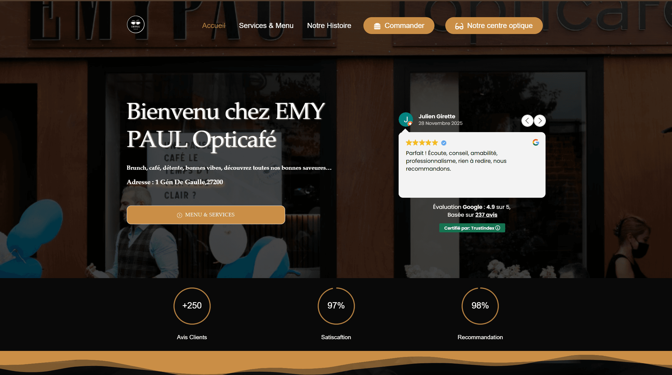 Aperçu d’une réalisation web Webmodernseo