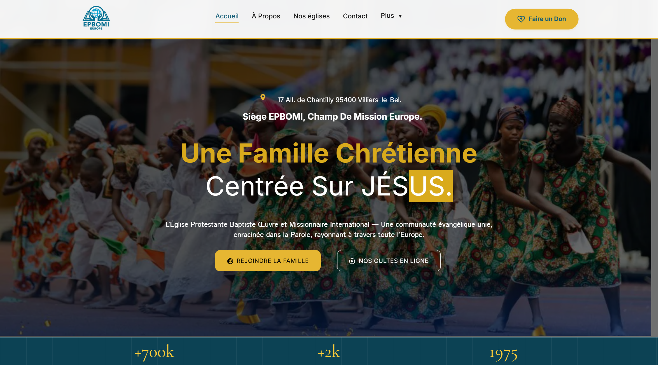 Portail de la branche européenne de l'église EPBOMI - epbomi-europe.org