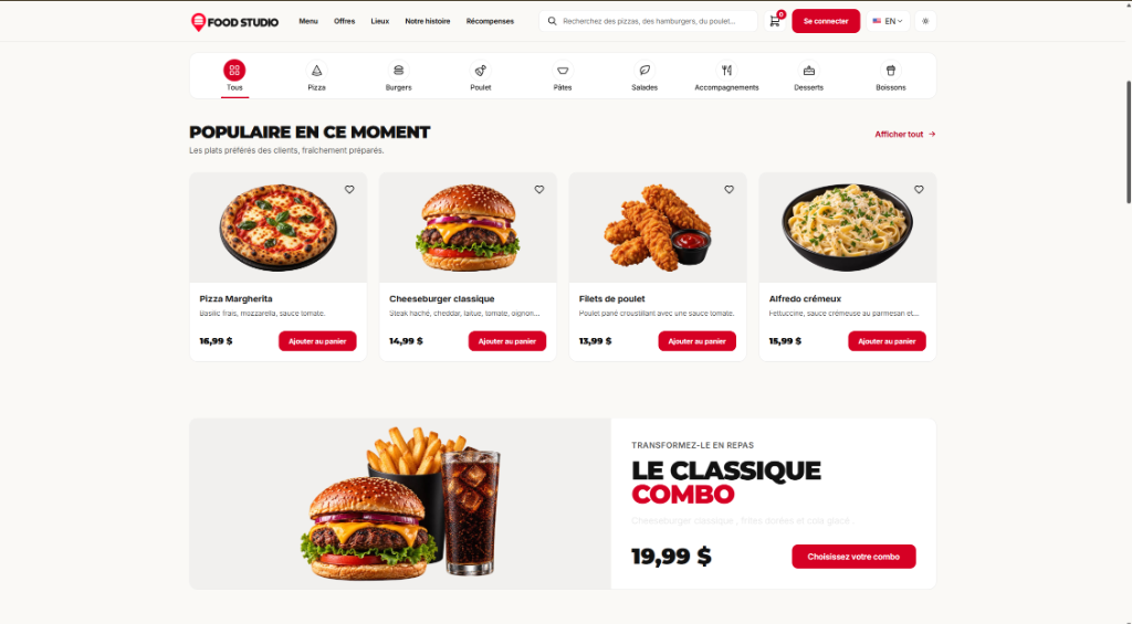 Food Studio — Menu